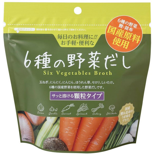 国産原材料使用 6種の野菜だし(顆粒タイプ)(82g)【東海農産】