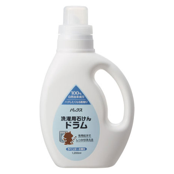 Rakuten - パックス 洗濯用石けん ドラム・本体（1.2L）【太陽油脂】