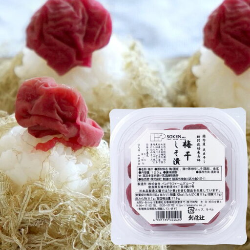 国産特別栽培南高梅・しそ漬(120g)【創健社】 国産特別栽培南高梅・しそ漬(120g)【創健社】