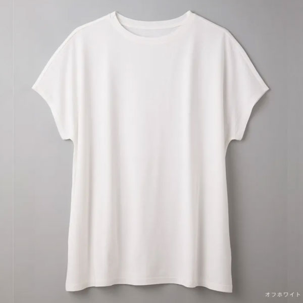 Rakuten - TAKEFU竹布 ショートスリーブTシャツ（レディース）オフホワイト（M〜Lサイズ）【ナファ生活研究所】