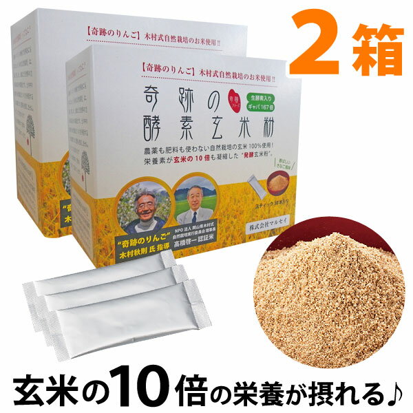 【4g入4本プレゼント付】奇跡の酵素玄米粉 木村式自然栽培玄米使用（120g（4g×30本））【2箱セット】【マルセイ】【いつでもポイント10..