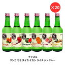 チャズル 20本 セット 360ml リンゴ ミカン ジンジャー スイカ モモ ライチ 【送料無料】選べる 韓国 人気 チャズル フルーツ 果汁 焼酎 360m...