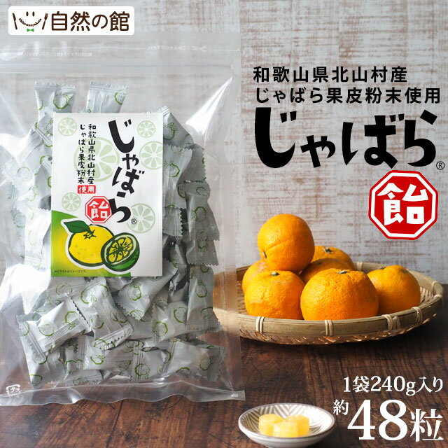 じゃばら飴 約48粒(240g) 個包装 保存に便利なチャック付き 和歌山県 北山村産 じゃばら ジャバラ 邪払 柑橘 あめ 花粉症 むずむず すっきり ネット限定 送料無料