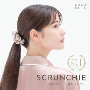 【楽天1位】シルク ヘアゴム シュシュ【COCOSILK シルク ヘアゴム】シルク100％ ヘアゴム 大人っぽい シュシュ ヘアアクセサリー 髪留め まとめ髪 ポニーテール シンプル かわいい ファッション雑貨 レディース 高級感 睡眠 就寝前 シルク製 コンパクト 結婚式