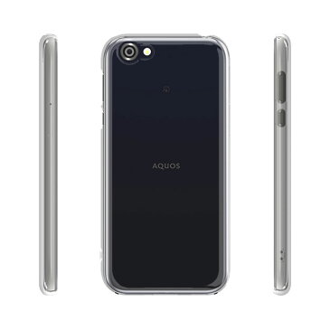 SHARP シャープ AQUOS R / R compact アクオスR SH-03J SHV39 605SH / SHV41 simフリー SH-M06 専用 ロボクル対応 高透明 耐衝撃 衝撃吸収 ストラップ付 TPU ソフト クリア ケース カバー シズカウィル(shizukawill)