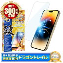 iPhone14 Pro Max フィルム ガラスフィルム ブルーライトカット 10Hドラゴントレイル 液晶保護フィルム 保護フィルム シズカウィル