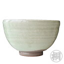 「森川緑粉引き抹茶茶碗」お茶の葉桐 抹茶碗 静岡のお茶屋(茶器 茶道 茶道具 器 抹茶茶碗)