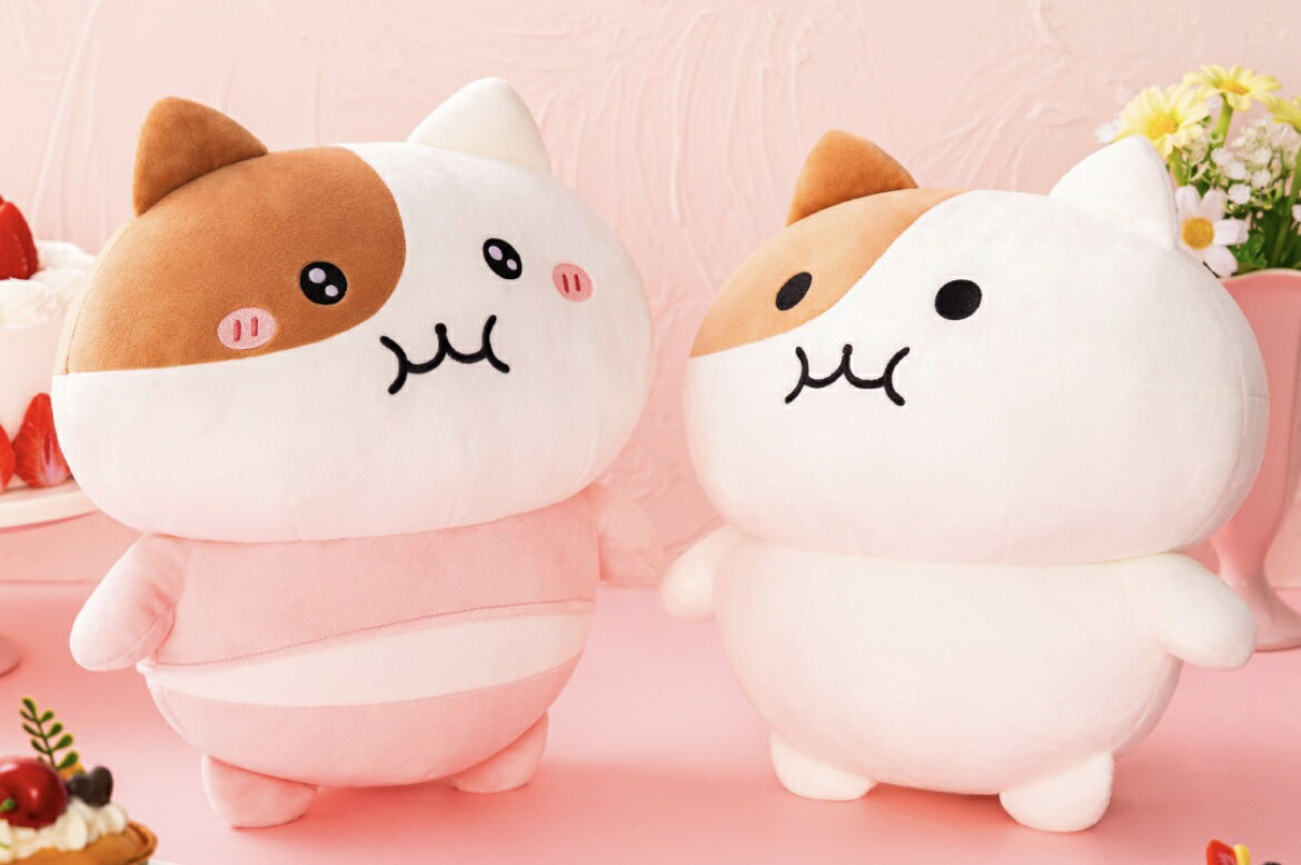 Rakuten - もちにゃみ BIGぬいぐるみ キャラクター 可愛い インテリア 3980円以上購入で送料無料 他との組み合わせOK 動物 猫 ゆるキャラ カップル SNS 人気 韓国 韓流