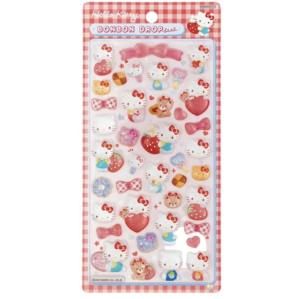 サンスター文具 サンリオ ボンボンドロップシール ハローキティ 赤 シール ぷっくり つやつや 4柄 立体シール キャラクター 可愛い インテリア 3980円以上購入で送料無料 他との組み合わせOK 文具 レジン風のサムネイル