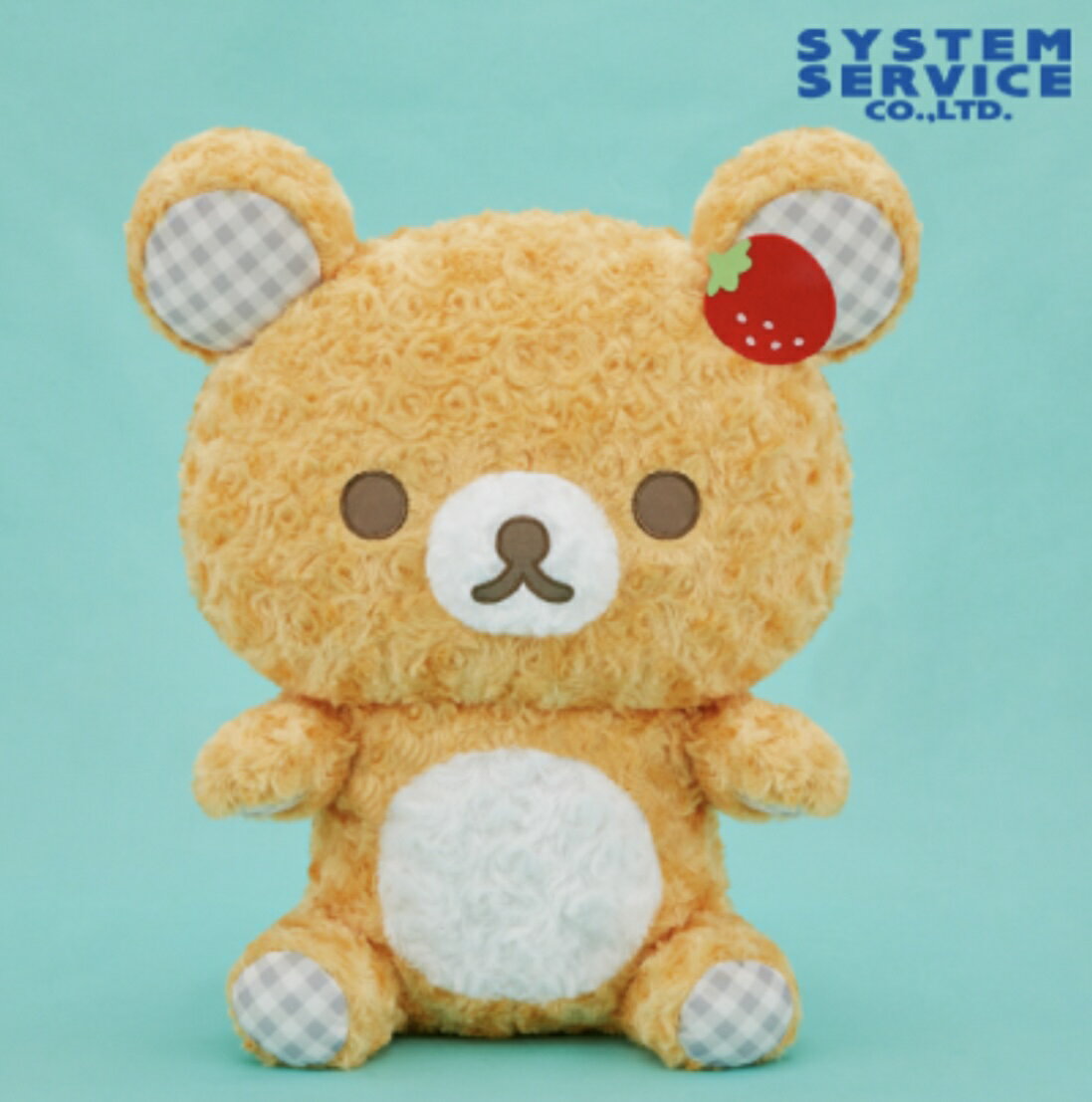 Rakuten - 【リラックマ】パリのいちご ローズチェックぬいぐるみXL プレミアム リラックマ サンエックス すみっコぐらし リラックマ 女の子 かわいい 平成 グッズ 動物