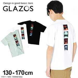 【セール】【GLAZOS】【呪術廻戦】天竺・ドロップショルダーBOXキャラプリント半袖Tシャツ 子供服 男の子 カジュアル アメカジ キッズ ジュニア ビッグシルエット おしゃれ かっこいい 130cm 140cm 150cm 160cm 170cm グラソス 夏