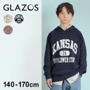 グラソス(GLAZOS)TC裏毛・ビンテージ風ロゴプリントラグランパーカー 子供服 男の子 キッズ ジュニア 130cm 140cm 150cm 160cm 170cm 小学生 中学生 グラゾス 長袖 トレーナー パーカー おしゃれ 24st