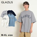 グラソス(GLAZOS)【NAUTICA】フロントロゴアップリケ刺繍半袖Tシャツ 子供服 男の子 キッズ ジュニア 130cm 140cm 150cm 160cm 170cm 小学生 中学生 グラゾス ノーティカ おしゃれ トップス 春 夏 別注