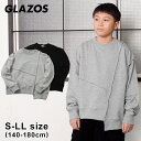 グラソス(GLAZOS)【速乾・毛玉になりにくい】パッチワークビッグトレーナー 子供服 男の子 キッズ ジュニア 140cm 150cm 160cm 170cm 180cm 小学生 中学生 高校生 グラゾス 長袖 スウェット おしゃれ ストリート トップス(4)