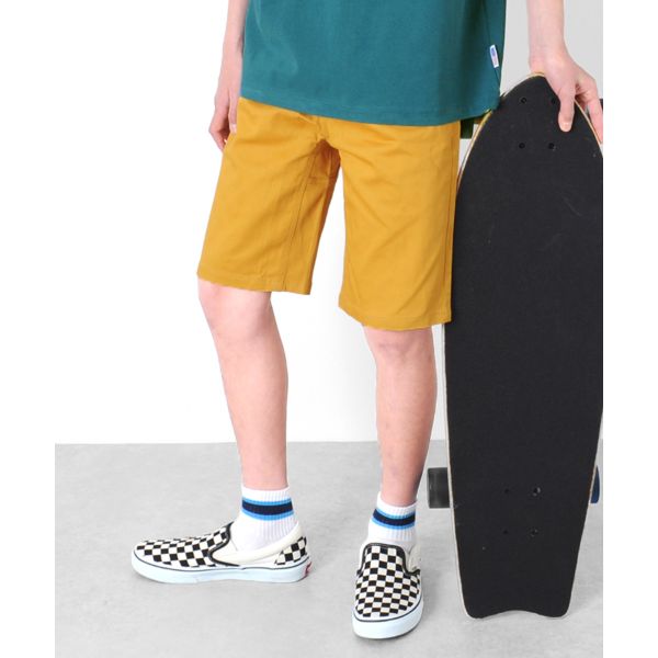 【GLAZOS】ストレッチツイル・スケーターハーフパンツ 子供服 男の子 カジュアル アメカジ キッズ ジュニア 130cm 140cm 150cm 160cm 170cm グラソス 中学生のサムネイル