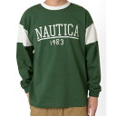 グラソス(GLAZOS)【NAUTICA】袖切替ロゴTシャツ 子供服 男の子 キッズ ジュニア 130cm 140cm 150cm 160cm 170cm 小学生 中学生 グラソス 長袖 Tシャツ おしゃれ トップス