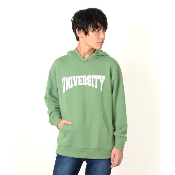 グラソス(GLAZOS)裏毛・カレッジプリントパーカー 子供服 男の子 キッズ ジュニア 130cm 140cm 150cm 1..