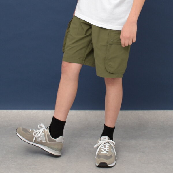 グラソス(GLAZOS)【撥水】ナイロンリップ・カーゴハーフパンツ 子供服 男の子 キッズ ジュニア 130cm 1..