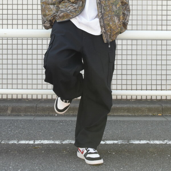 グラソス(GLAZOS)コットンツイル・ワイドカーゴパンツのサムネイル