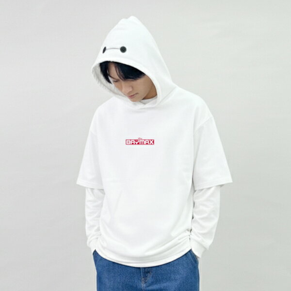 グラソス(GLAZOS)【DISNEY】BAYMAX_フード付き半袖ビッグTシャツのサムネイル