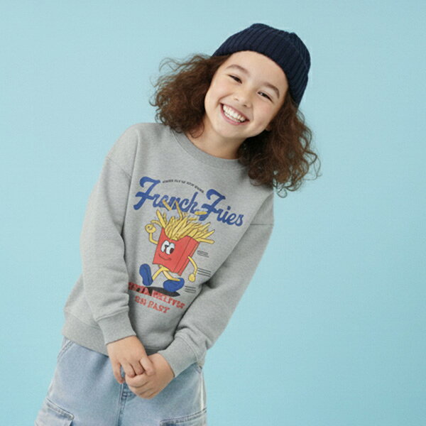 グラソス(GLAZOS)【SKIT0LY】【毛玉になりにくい】FOODプリントトレーナーのサムネイル