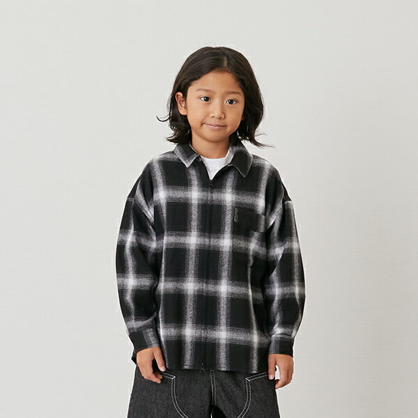 グラソス(GLAZOS)【SKIT0LY】ジップチェックシャツのサムネイル