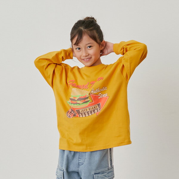 グラソス(GLAZOS)【SKIT0LY】フロントハンバーガープリント長袖Tシャツのサムネイル