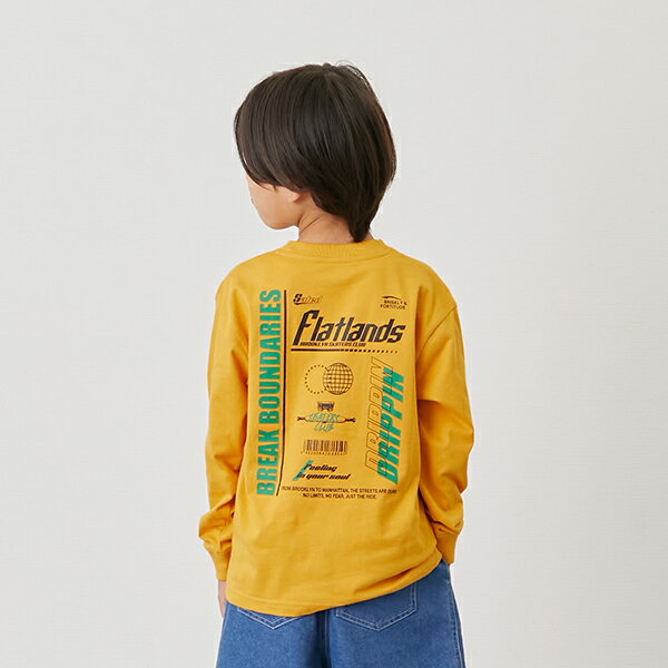 グラソス(GLAZOS)【SKIT0LY】【プチプラ】バック2トーンロゴプリント長袖Tシャツのサムネイル