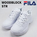 FILA フィラ WOODBLOCK STR ウッドブロックスタ IRM02259E100 ホワイト レディース ウィメンズ 厚底 カジュアル クラシックランニングスタイル FILAフラッグ ホワイトスニーカー 【レディース】