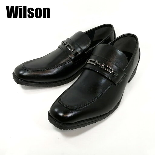 ウィルソン Willson 183-100 ブラック ビット スリッポン 防水 ビジネス 紳士 3E 幅広 屈曲 【メンズ】 ウィルソン Willson 183-100 ブラック ビット スリッポン 防水 ビジネス 紳士 3E 幅広 屈曲 【メンズ】