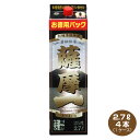 【全国送料無料】【あす楽】薩摩一 芋焼酎 25度 2.7L×4本 2700mlパック 1ケース 若松酒造