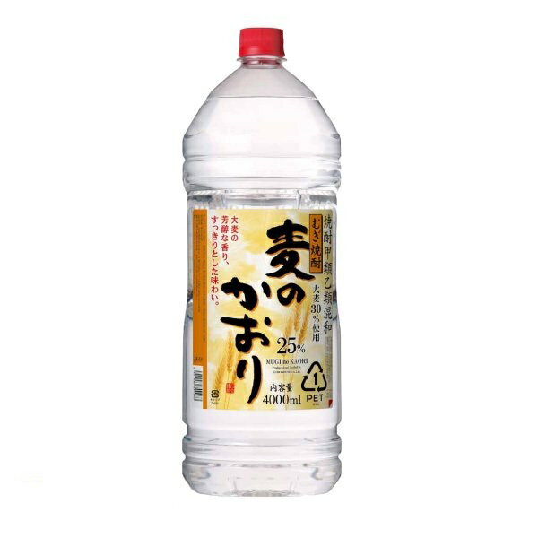 麦焼酎 麦のかおり 25度 4Lジャンボペット 4000ml