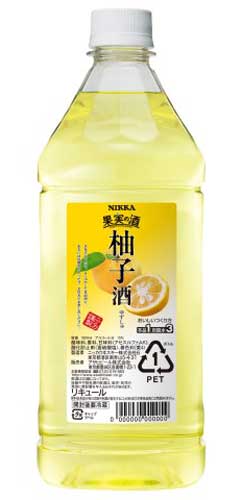 ニッカ 果実の酒　柚子酒 15度 1.8L 1800mlペット リキュール アサヒ カクテルコンク 業務用