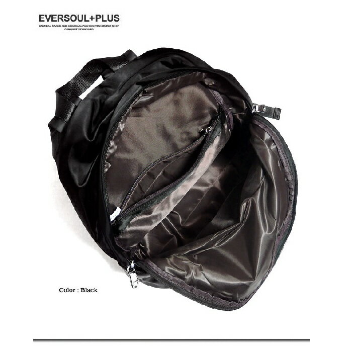 リュックサック メンズ【EVERSOUL PLUS】ワッペン付きデザインナイロンリュックサック