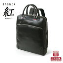 リュック 日本製 BAGGEX パンチング合皮 紅 KURENAI ブラック