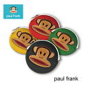 shocora 財布 メンズ コインケース 日本製 paul frank ポールフランク 牛革 本革 レザー サークルコインケース キャラクター カラフル 雑貨 サル 小銭入れ サイフ 財布 ブランド 男性用 メンズ 送料無料 ブラック レッド グリーン イエロー