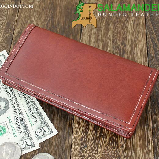 ヴィンテージ感溢れるサラマンダーボンデッドレザーを採用★シンプルながらに機能的なロングウォレット..