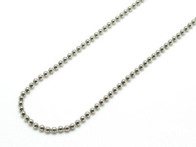 シルバーいぶしボールチェーン・長さ45cm・幅2.5mmユニセックス系ペンダントによく合う太めのボールチェーンです。