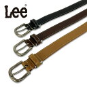 リー ベルト Lee 30mm 再生皮革 シングルステッチ プレーンベルト バックル ファッション ブランド メンズ 男性用 ブラック ブラウン キャメル