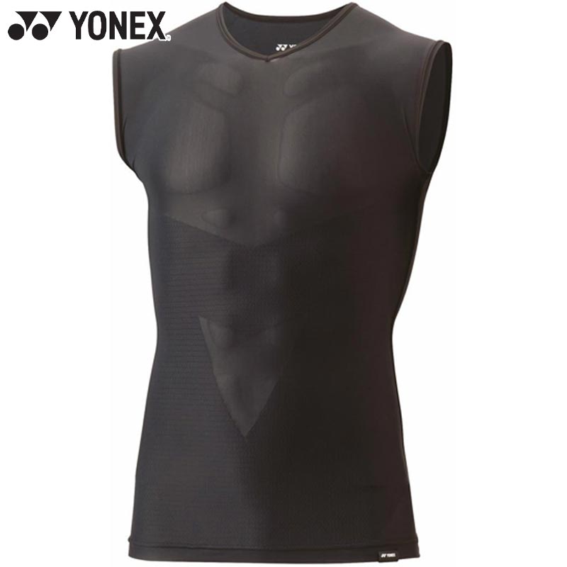 ヨネックス メンズ レディース ユニノースリーブシャツ バドミントン ウェア 競技 インナー アンダーウェア 黒 送料無料 YONEX STBA1021