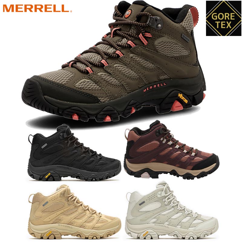 メレル レディース MOAB 3 SYNTHETIC MID GORE-TEX R スニーカー 靴 シューズ ゴアテックス 防水 透湿 ハイキング 定番 ミドルカット ブラック 黒 送料無料 MERRELL J50018 J5004