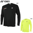 ヨネックス メンズ レディース ユニロングスリーブTシャツ テニス ソフトテニス ウェア 競技 トップス 長袖 スポーツ 運動 ブラック 黒 イエロー 黄色 Y...