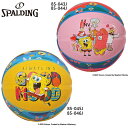 スポルディング スポーツ ジュニア キッズ バスケットボール バスケ ボール 競技 女子一般 3×3 小学校 スポンジ・ボブ イエロー ピンク ラバー 送料無料...