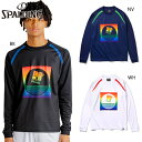 スポルディング スポーツ メンズ バレーボールロングスリーブTシャツ MTVレインボー バレーボール ウェア 競技 トップス 長袖 吸水速乾 UVカット ホワイ...