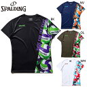 スポルディング スポーツ メンズ レディース バレーボール Tシャツ ボールプリント バレーボール ウェア 競技 トップス シャツ 半袖 Uネック ホワイト 白...