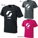 スティガ メンズ レディース ジュニア STIGA ロゴTシャツJP-I 卓球 ウェア トップス 半袖 競技 ブラック STIGA