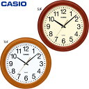カシオ メンズ レディース 時計 ウォッチ 掛け時計 クオーツ 木枠 シンプル ブラウン 茶色 送料無料 CASIO IQ-136