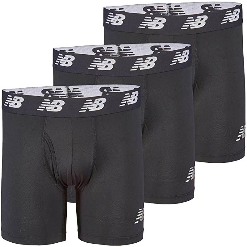 ニューバランス メンズ プレミアムボクサー 6インチ前開き3P アパレル 下着 パンツ アンダーウェア 吸汗速乾 運動 スポーツ ブラック 黒 New Balance LAU13001