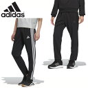 アディダス メンズ スリーストライプス スリムフィット ダブルニット オープンヘム トラックパンツ アパレル ジャージ ワークアウト ジム カジュアル ブラック 黒 送料無料 adidas JZR03