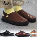 RFW メンズ レディース PUFFIN SABO PL パフィン サボ サンダル 靴 シューズ クロッグ 日本製 国産 ガラスレザー ブラック 黒 ブラウン ...